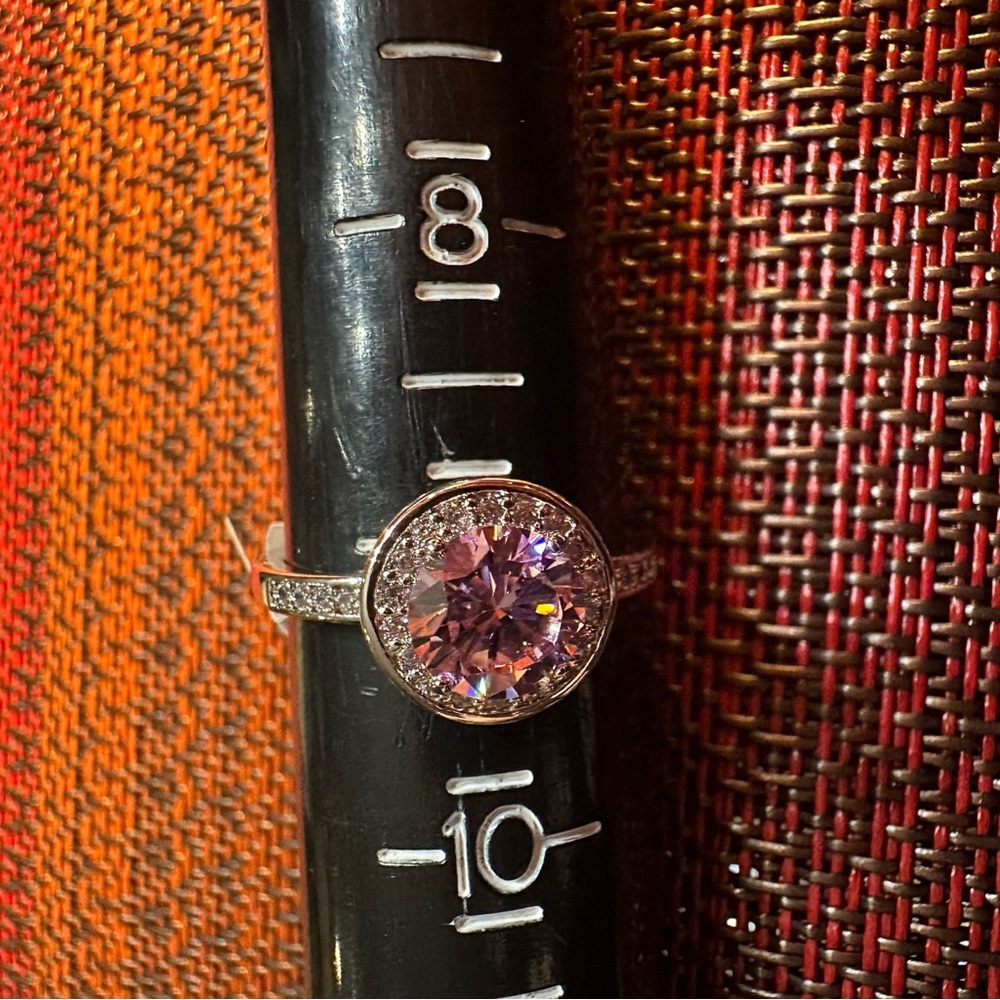Fragrant Jewels Silver Ring with Pink Gemstone